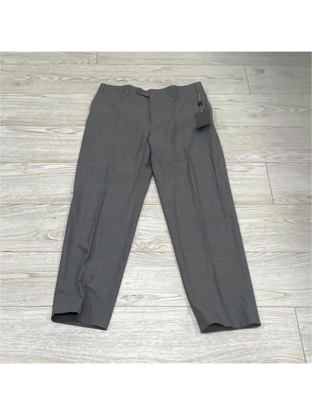NEW WITH DEFECTS Canali Men's Light Gray Wool Dress Pants SIZE 34X31